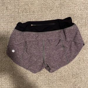 Lululemon Heather Lux Speed Up 2.5” Shorts